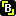 The 16px favicon magnified eight times
